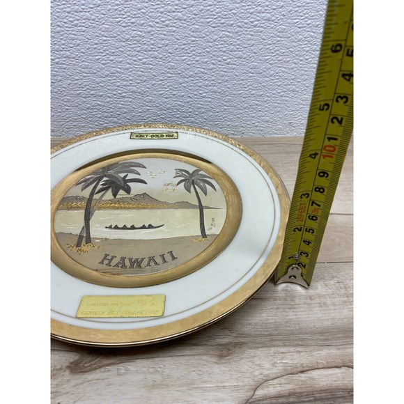 Chokin Art Limited Edition 24KT Gold Rim Made In Japan Decorative Plate 9,5 In - Picture 5 of 6